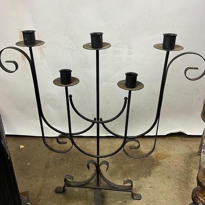 1117 Antique and Vintage Andirons and Iron Candelabra