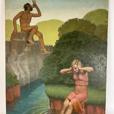 1122 Vintage Original Oil Painting "Serenade"