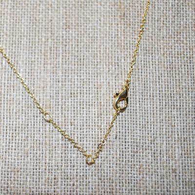 Vintage Flower Engraved Locket ¾" Diam. on a Gold Tone Necklace Chain 18" L