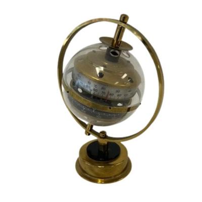 Atomic Sputnik Brass/Lucite Weather Barometer