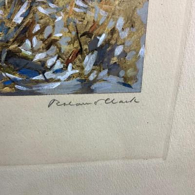 1125 Vintage Signed A. STRAGGLER Broadbill Engraving by Roland Clark 250/ Artist's Proof