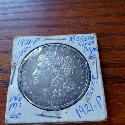 LOT 34 1921 MORGAN SILVER DOLLAR