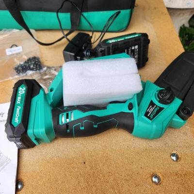 Fastcraft 20v One Hand Chain Saw Tested w Extra Battery Chain & Charger