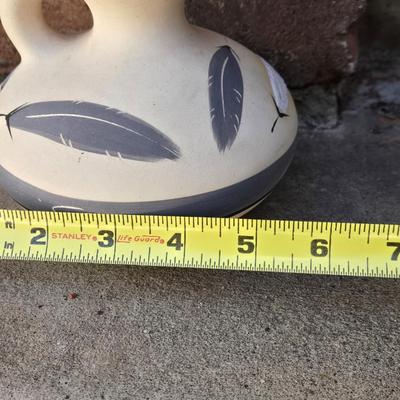 Native American Gray Feather Pitcher