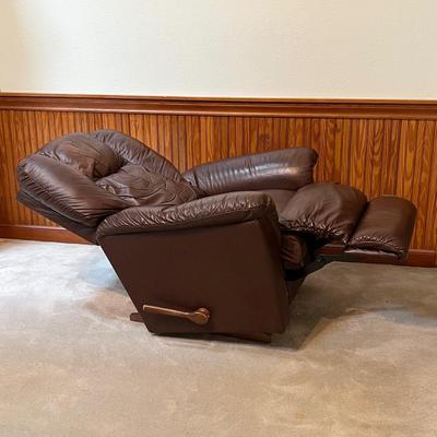 LA-Z-BOY ~ Brown Leather Rocker Recliner ~ *Read Details