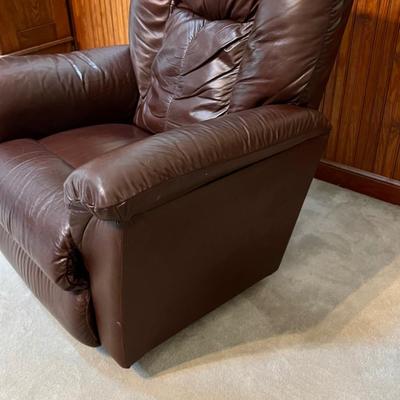 LA-Z-BOY ~ Brown Leather Rocker Recliner ~ *Read Details
