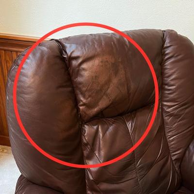 LA-Z-BOY ~ Brown Leather Rocker Recliner ~ *Read Details