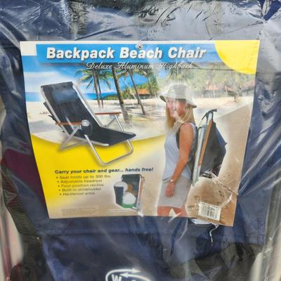 2 WearEver Chair Backpack Beach Chairs New