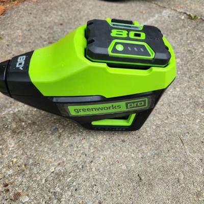 80V Greenworks Pro Weedwhacker Edger w Battery, Charger extra String