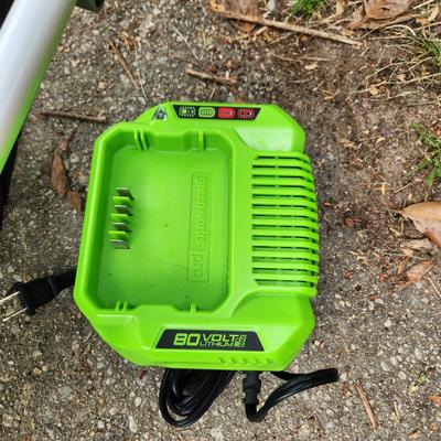 80V Greenworks Pro Weedwhacker Edger w Battery, Charger extra String