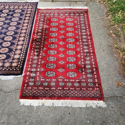 2 Hand Knotted Wool Rugs Pakistan 5'5" x 3' 2"