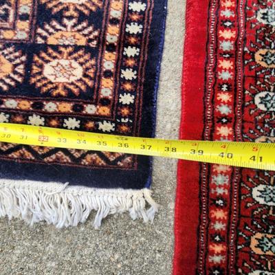 2 Hand Knotted Wool Rugs Pakistan 5'5" x 3' 2"