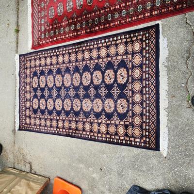 2 Hand Knotted Wool Rugs Pakistan 5'5" x 3' 2"