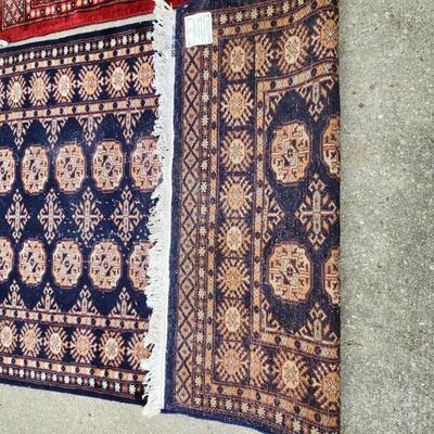 2 Hand Knotted Wool Rugs Pakistan 5'5" x 3' 2"