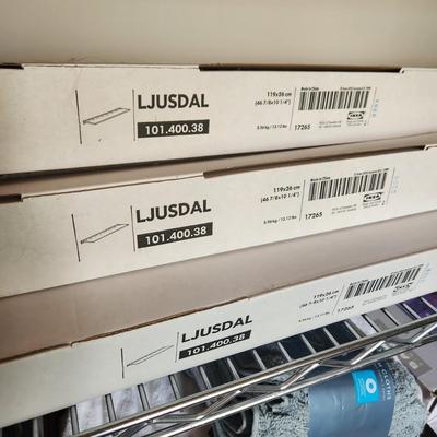 3 Ikea Ljusdal Glass Shelves New in box