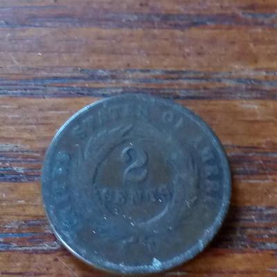 LOT 37 1865 TWO CENT COIN
