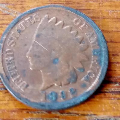 LOT 38 1892 INDIAN HEAD PENNY