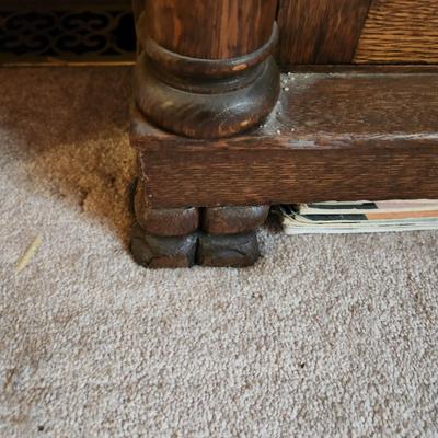 Vintage Tiger Oak Glass Front Book Display Case 48" l 58" H