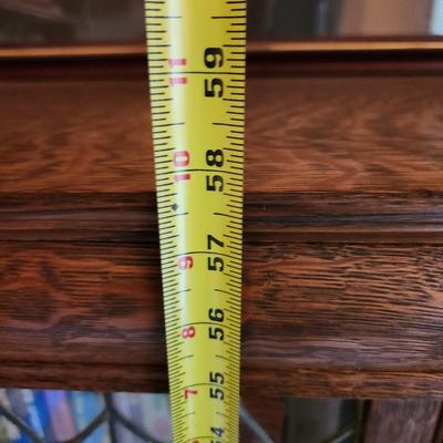 Vintage Tiger Oak Glass Front Book Display Case 48" l 58" H