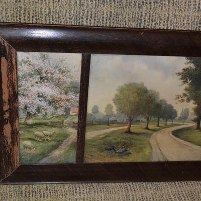 Farm-scape Hadland ‘08 Print in Antique Wood Window Frame