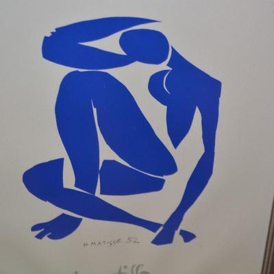 Framed Matisse 52 “Blue Nude” Print 37.5”x13.5”