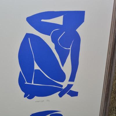 Framed Matisse 52 “Blue Nude” Print 37.5”x13.5”