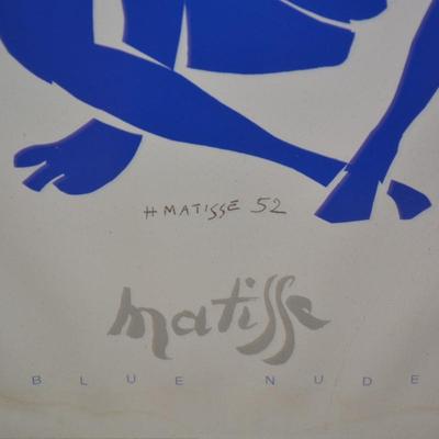Framed Matisse 52 “Blue Nude” Print 37.5”x13.5”