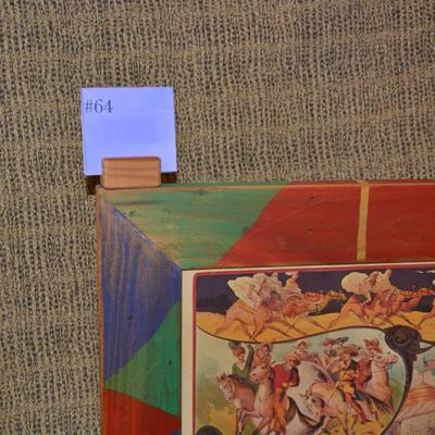Vintage Buffalo Ranch Real Wild West Poster in Hand Painted Wood Frame