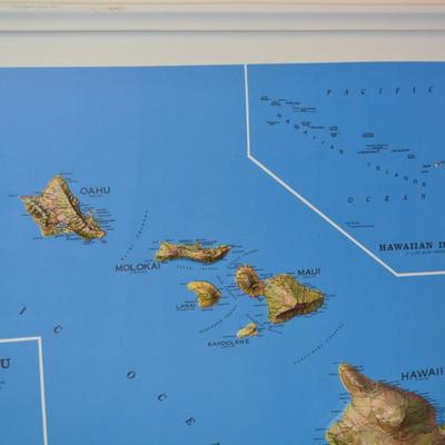 Hawaiian Islands Natural Color (NCR) Series 3D Raised Relief Map