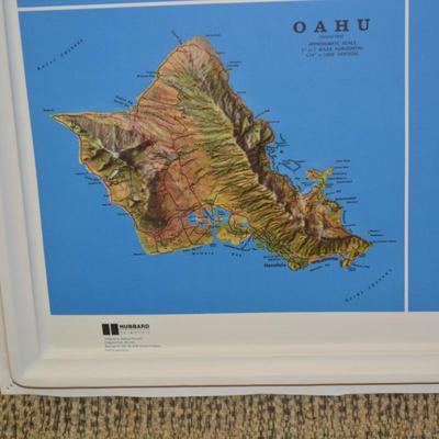 Hawaiian Islands Natural Color (NCR) Series 3D Raised Relief Map