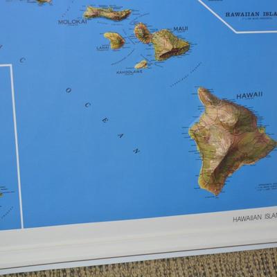 Hawaiian Islands Natural Color (NCR) Series 3D Raised Relief Map