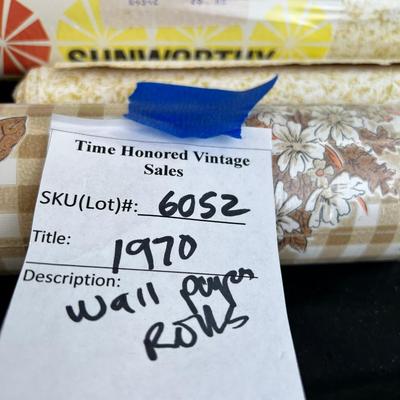 Rolls of 1970s or earlier wall paper