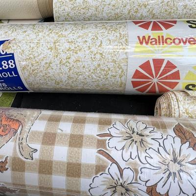 Rolls of 1970s or earlier wall paper