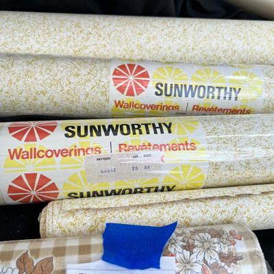 Rolls of 1970s or earlier wall paper