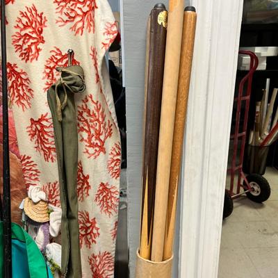 Parasols, Pool Sticks and Paddles