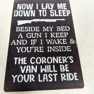 Now I Lay Me Down To Sleep Tin Sign