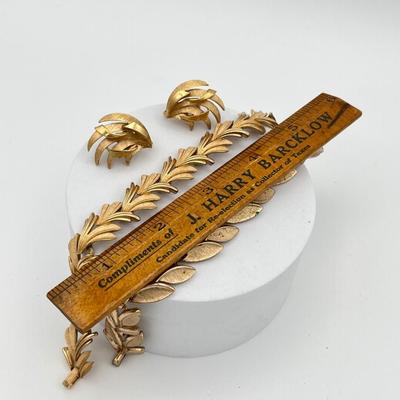 LOT 19: Crown Trifari Goldtone Bracelets - both 7” + More