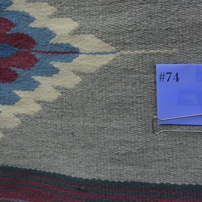 Vintage Southwestern 100% Wool Hand Woven El Paso Saddleblanket Co. Mexico 61”x28.5”