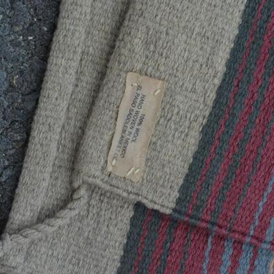 Vintage Southwestern 100% Wool Hand Woven El Paso Saddleblanket Co. Mexico 61”x28.5”