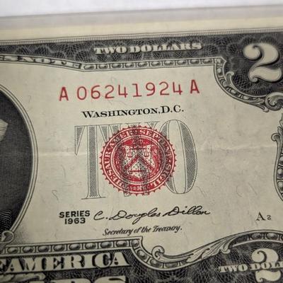 1963 Two Dollar Bill Red Seal Note