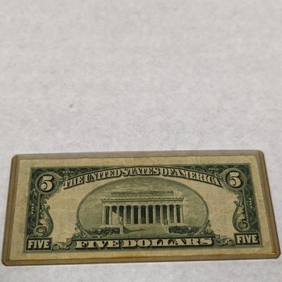 1953 A Series Silver Certificate Five Dollar Bill