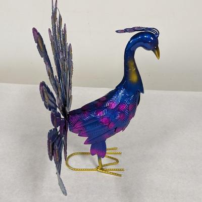 Peacock Garden Decor Metallic