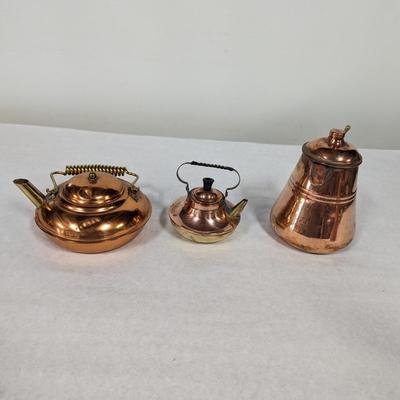 Copper Teapots 1 Made In Holland