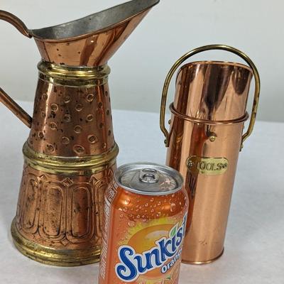 Copper Jug & Fireplace Match Holder