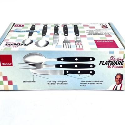 Ronco Showtime Stainless Steel Flatware - 5 Piece Service for 8 - Brand New in the Box