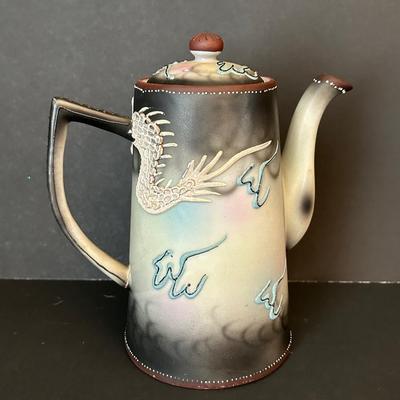 LOT 14: Asian Decor Textured Prints & Tea Pot