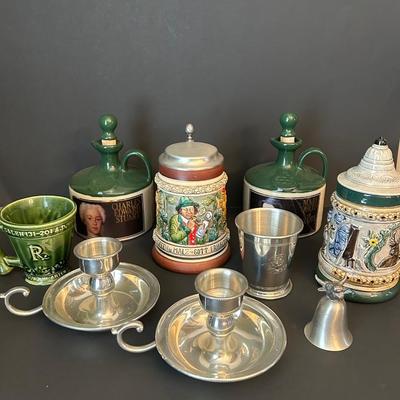 LOT 19: Western Germany Stein, Schering Mug, Decanters And More