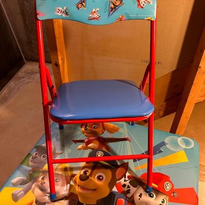 LOT 21: Paws Patrol Child Size Folding Table & Chairs