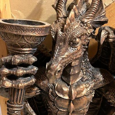 LOT 27: Dragon Candle Holder Wall Art