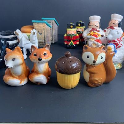 LOT:39: Very Large Assortment of Character Salt & Pepper Shakers
